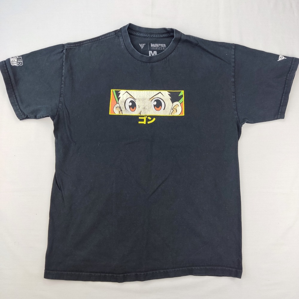 Hypland T-Shirt Men Medium Black Hunter x Hunter Gon Eyes Graphic Streetwear Tee